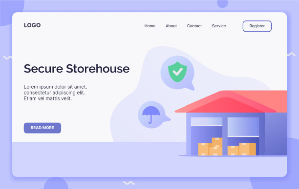 安全仓库活动概念网站图片下载
