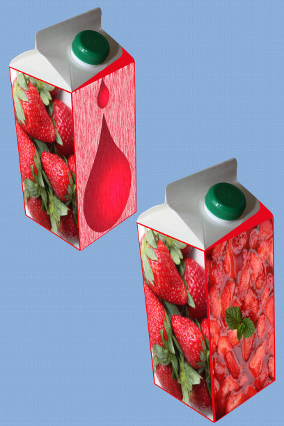 草莓酱在纸板食物砖里图片下载