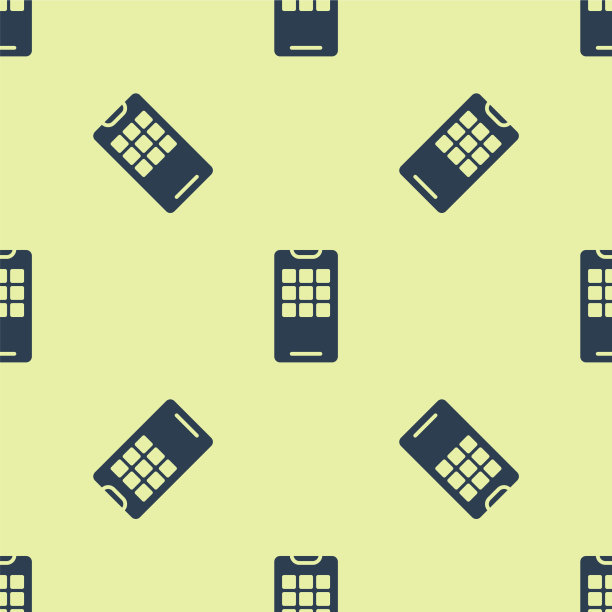 蓝色智能手机手机图标孤立图片下载