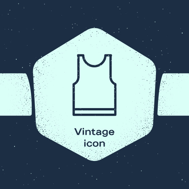 Grunge线无袖t恤图标孤立上图片下载