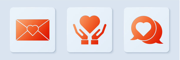 把心放在印有情人节心意的信封上图片下载