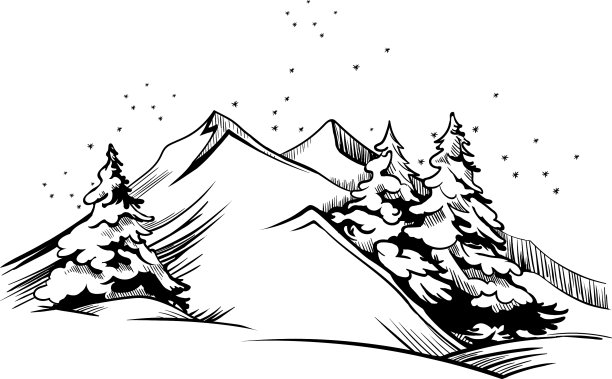 山的冬景图片下载