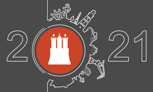 环绕着货运港口和旅行剪影图片下载