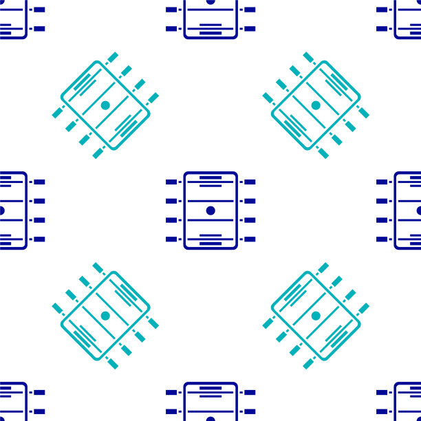 蓝色冰球桌图标隔离无缝图案图片下载