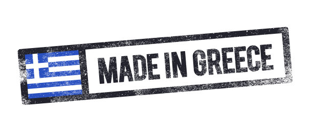 矢量插图在希腊邮票与希腊国旗和Grunge效果。图片下载