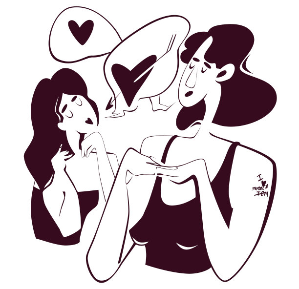 女孩们在谈论爱情，黑白分明图片下载