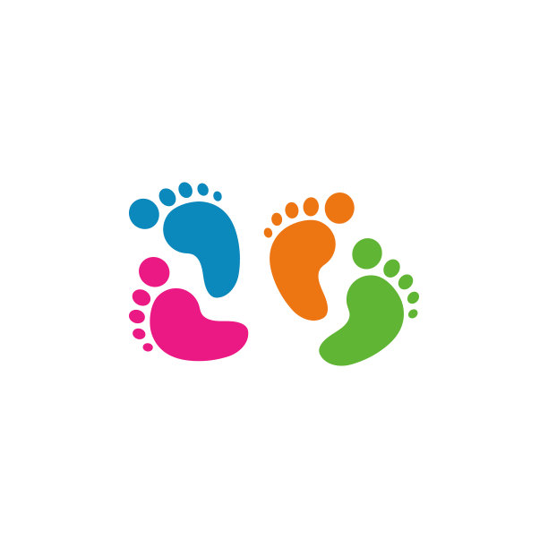 脚步标志图标设计模板图片下载
