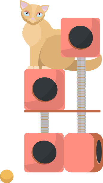 可爱有趣的米黄色长毛猫玩猫图片下载