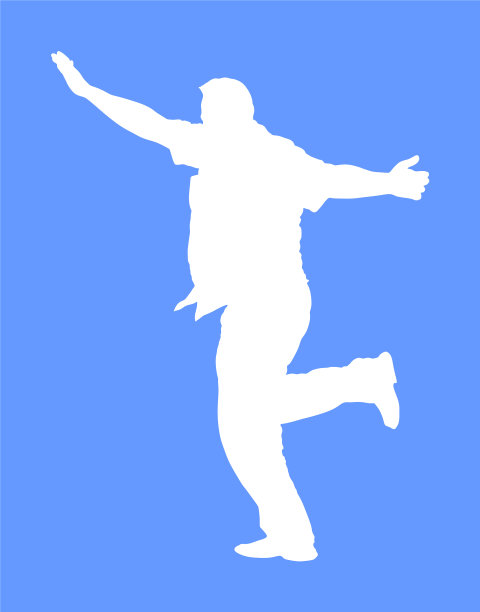 舞者扮演hasapko剪影图片下载
