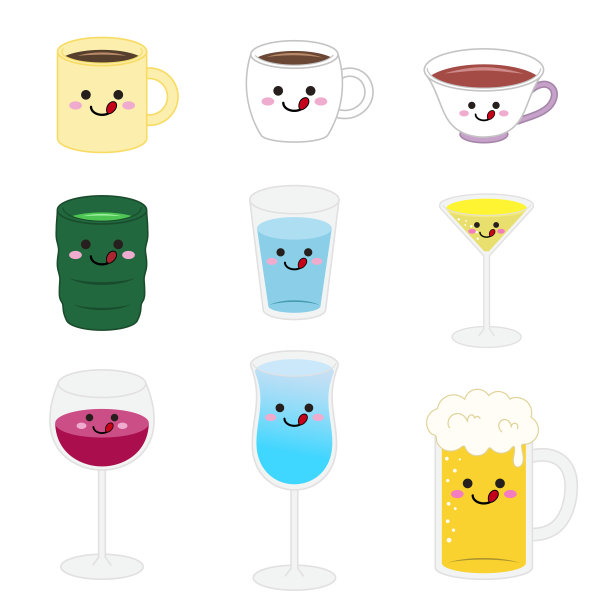 饮杯集舌图片下载