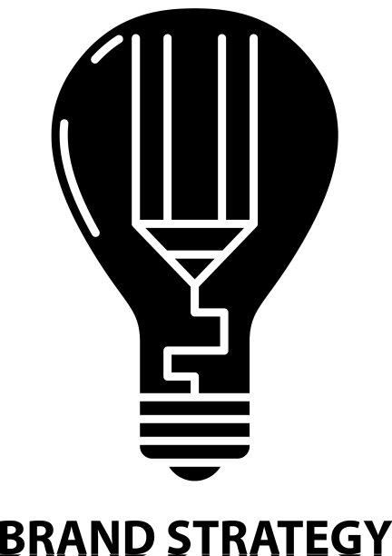 品牌战略图标与黑色标志图片下载