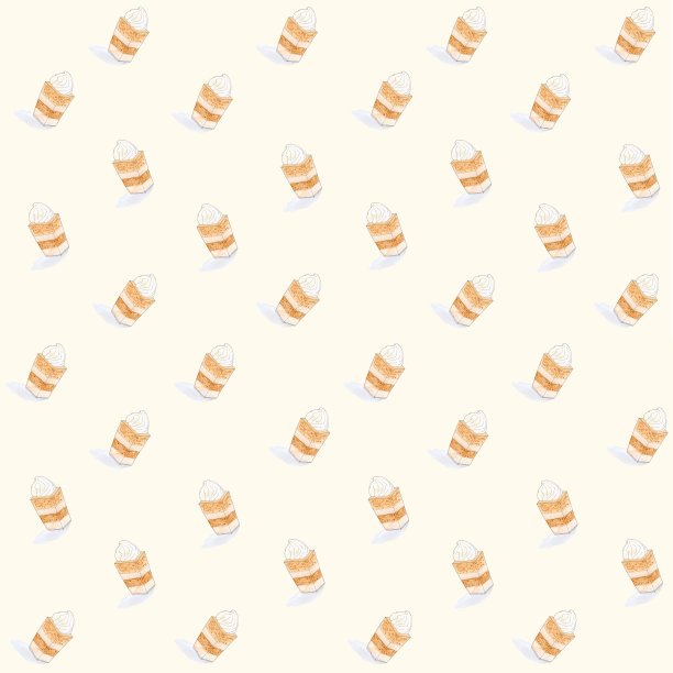 三。三幅水彩画。蛋糕。图片下载