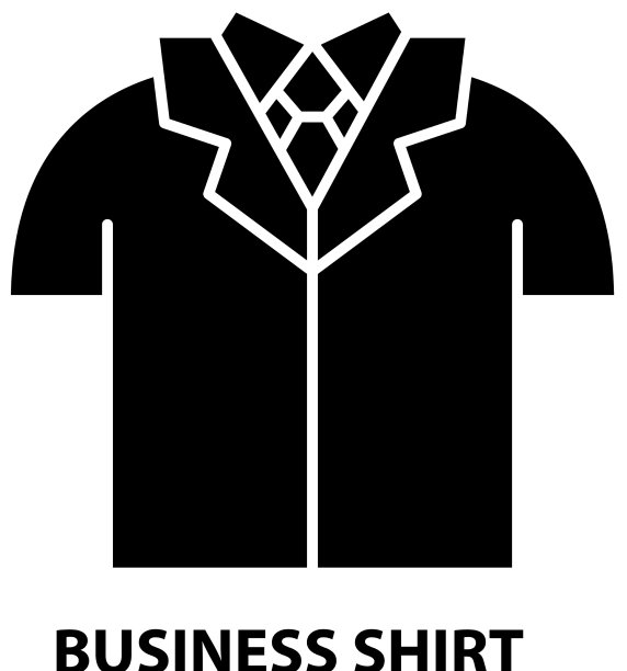 商务衬衫图标用黑色标志图片下载