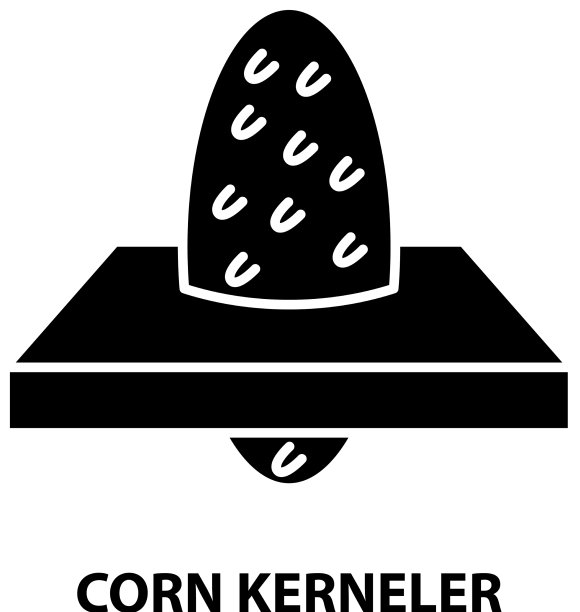 玉米脱粒机图标黑色标志图片下载