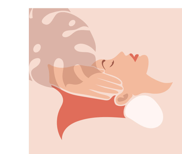 抽象的形象，一个女人与一片树叶图片下载