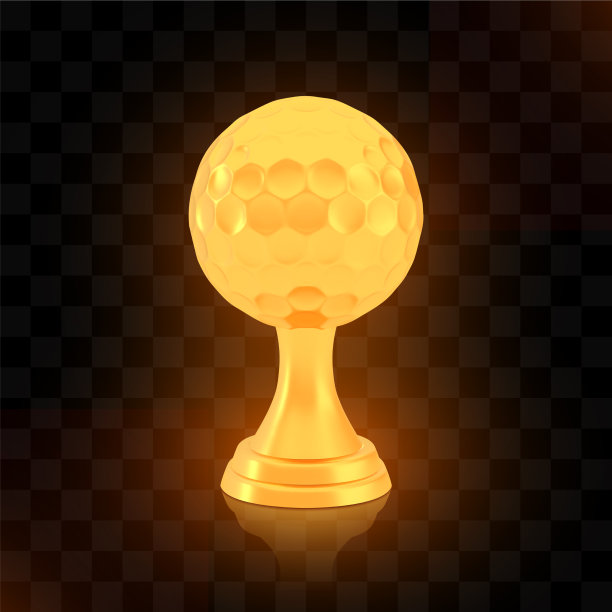 获胜者高尔夫杯奖金杯标志孤立图片下载