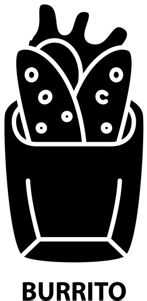 玉米煎饼标志图标黑色标志图片下载