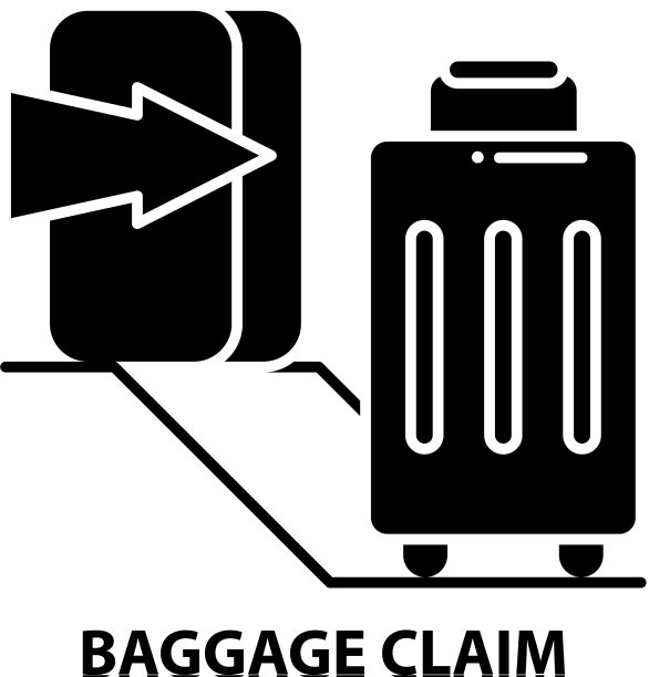 行李提取标志用黑色标记图片下载