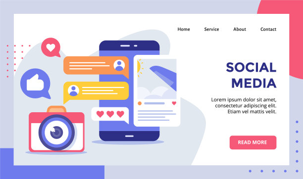 社交媒体张贴图片活动的网站图片下载