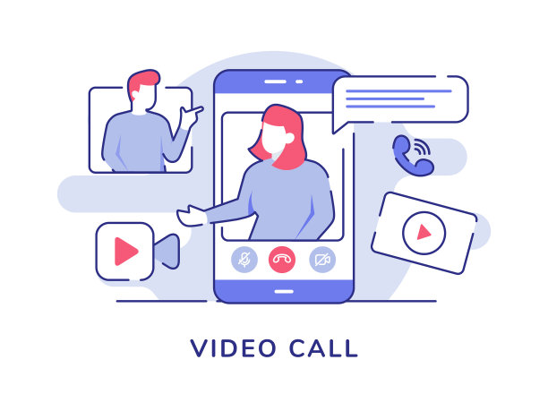 视频通话概念视频女性展示图片下载