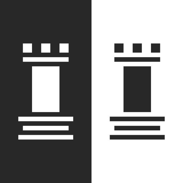 车棋子城堡塔标志抽象图片下载