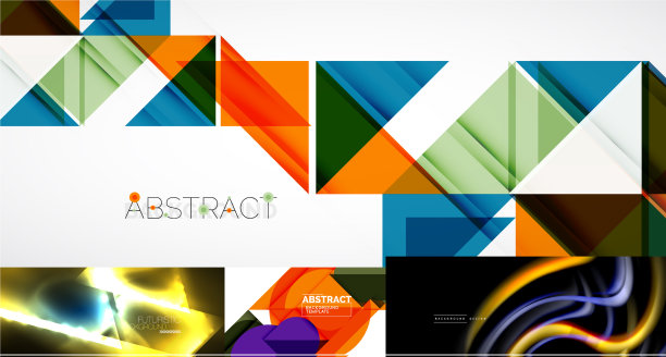设置美丽的几何抽象的最小设计图片下载