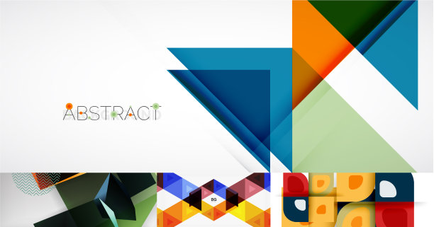 设置美丽的几何抽象的最小设计图片下载