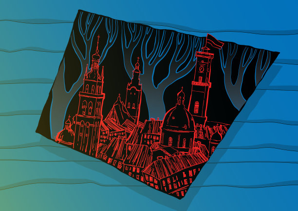 老城利沃夫的名片图片下载