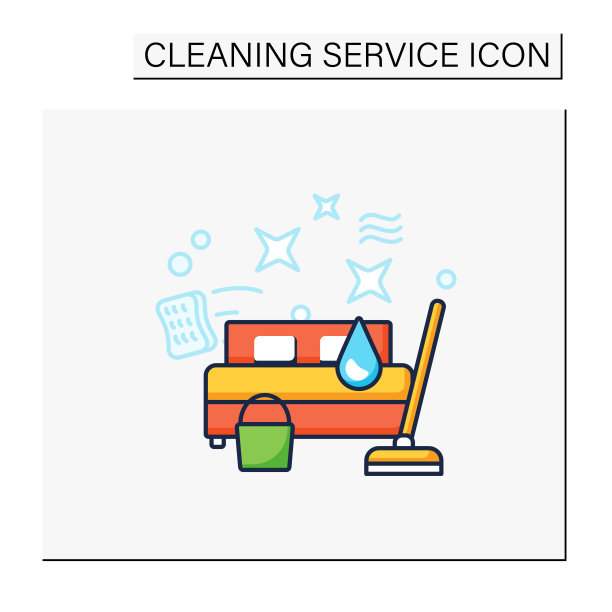 卧室清洁颜色图标图片下载