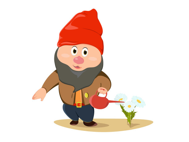 花园gnome向量图片下载