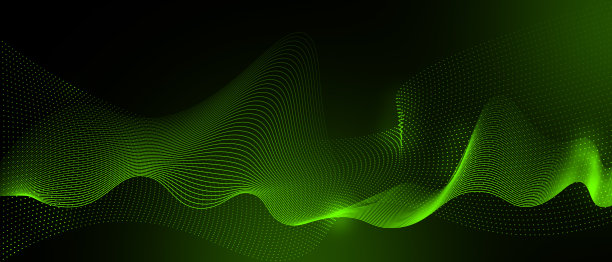 数字粒子。绿色大数据流图片下载