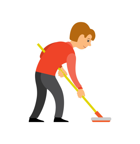 使用扫帚单独的角色玩冰壶图片下载