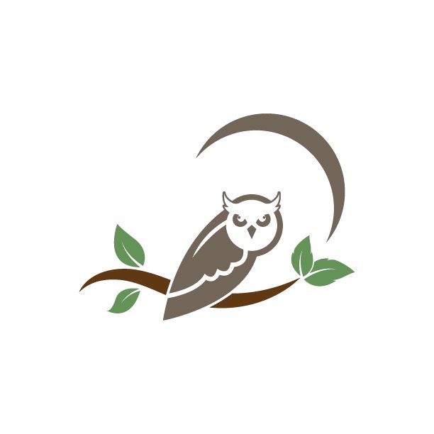 猫头鹰图标矢量插图图片下载