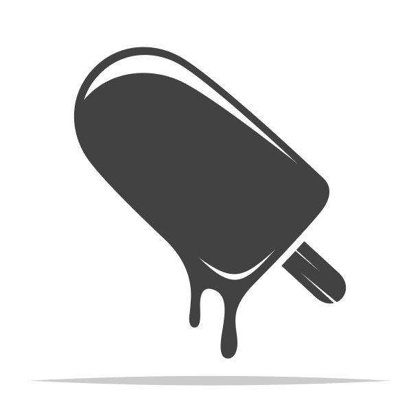 融化冰淇淋条图标矢量孤立图片下载