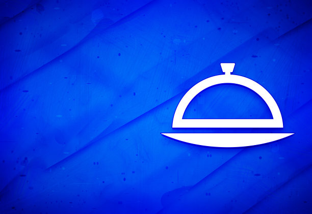 食品封面图标抽象水彩画深蓝色背景插图图片下载