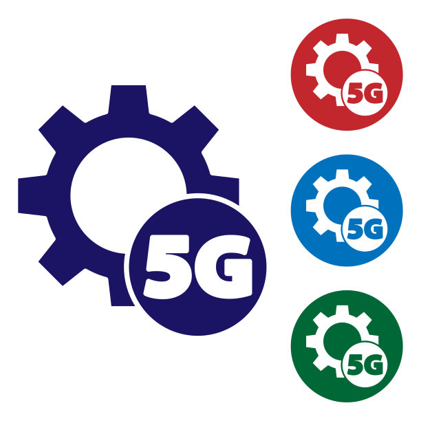 蓝色设置5g新无线互联网wifi图片下载