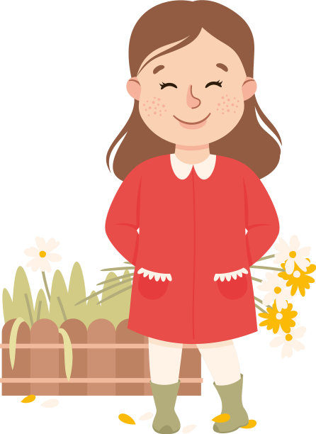 淘气的孩子从花坛上摘花图片下载