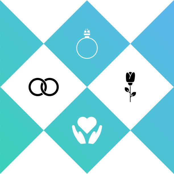 Set结婚戒指心形手钻石订婚图片下载