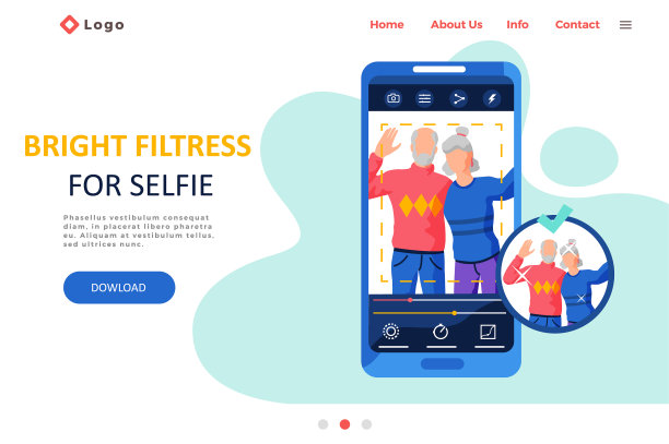 明亮的滤镜自拍屏幕界面照片图片下载