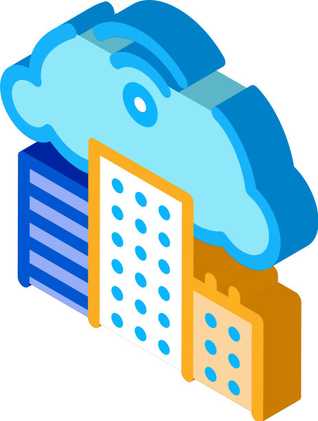 智能家居云wifi等距图标图片下载