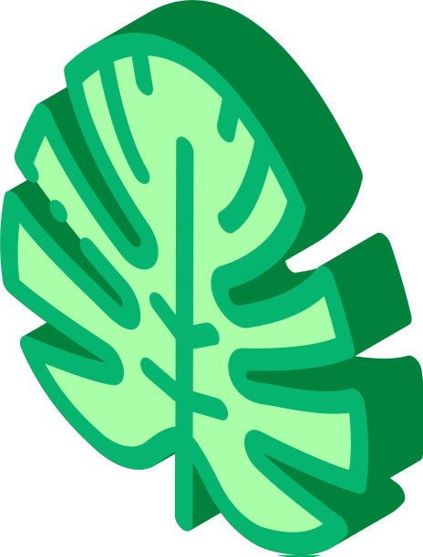 植物叶片等距图标图片下载