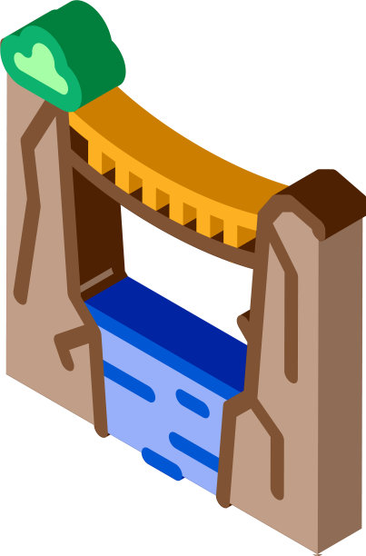 丛林桥等距图标图片下载