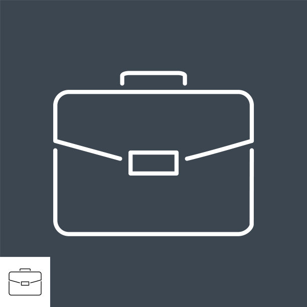 公文包细线图标图片下载