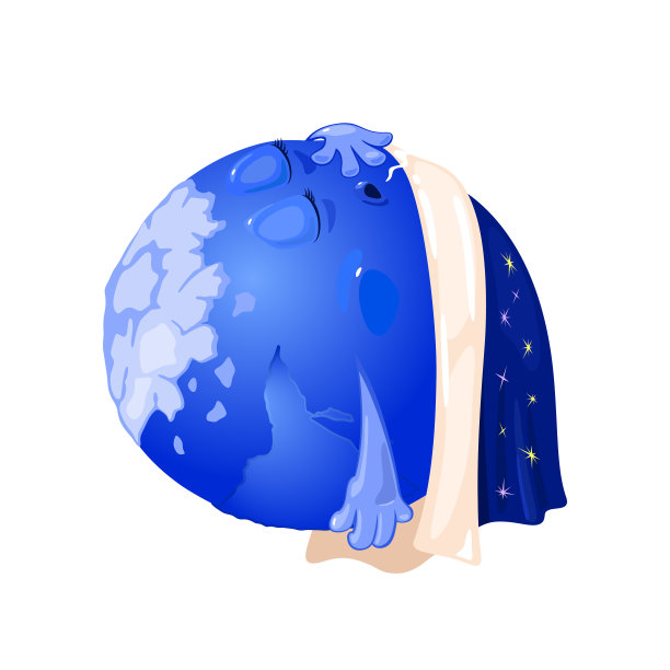 卡通星球之夜睡眠图片下载