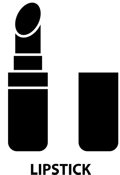 口红标志图标黑色标志用图片下载