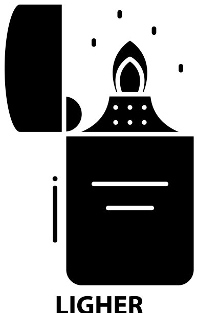 较轻的图标黑色标志与可编辑图片下载