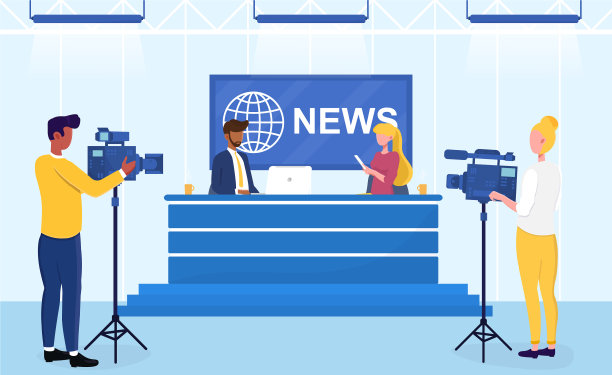 一对多种族新闻主播图片下载