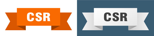 CSR丝带CSR孤立纸标志横幅图片下载