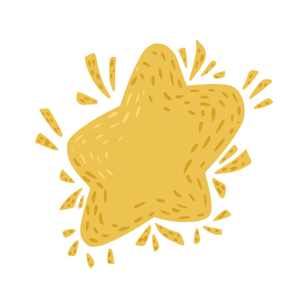 大而美丽的星星孤立在白色的背景上图片下载