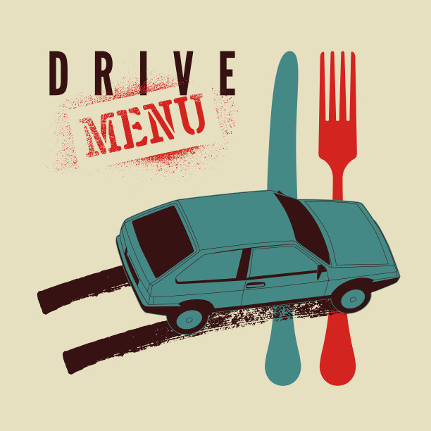 开车送餐服务海报图片下载